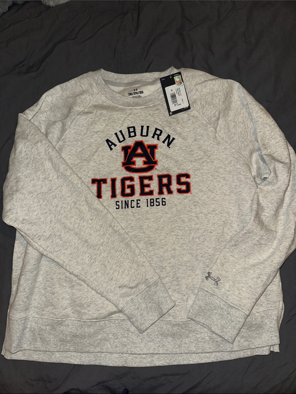 Under Armour Gray Auburn Tigers Logo Sweatshirt